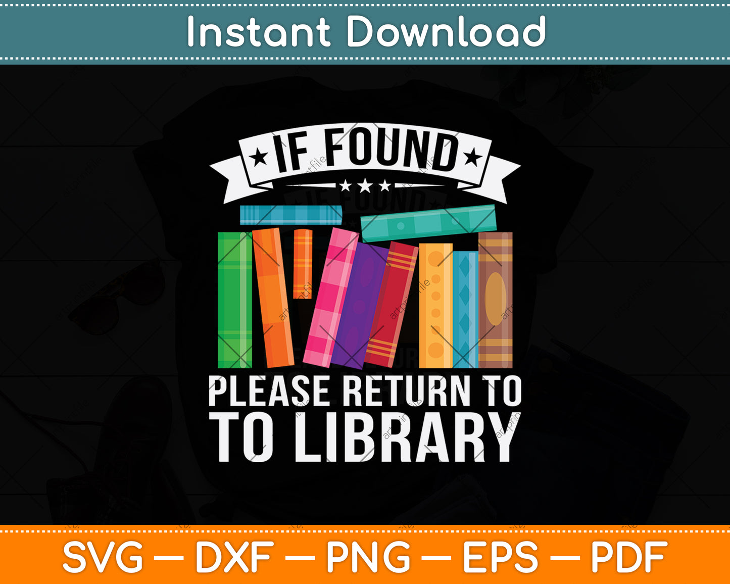 If Found Please Return To Library Svg Digital Cutting File