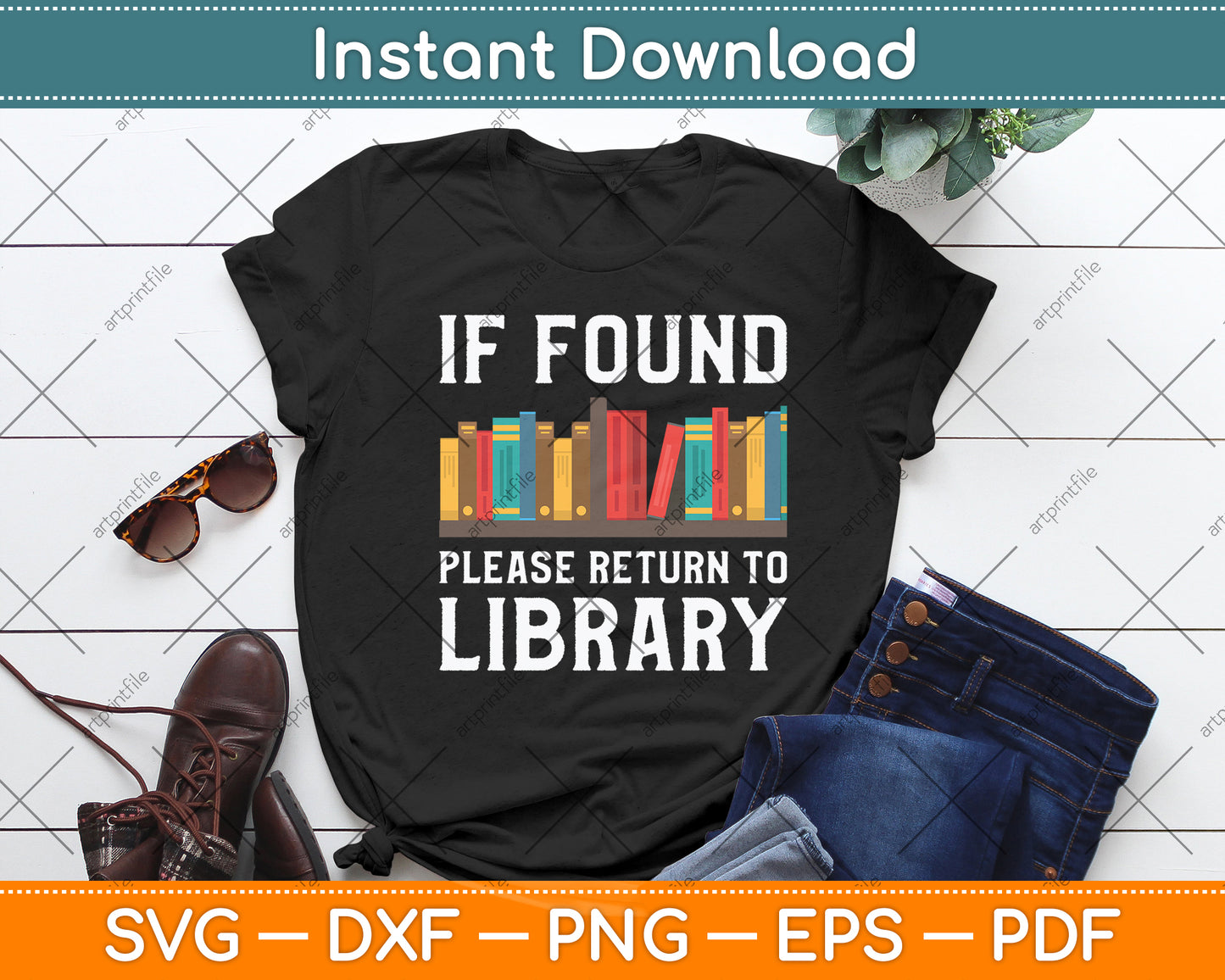 If Found Please Return To Library Svg Digital Cutting File