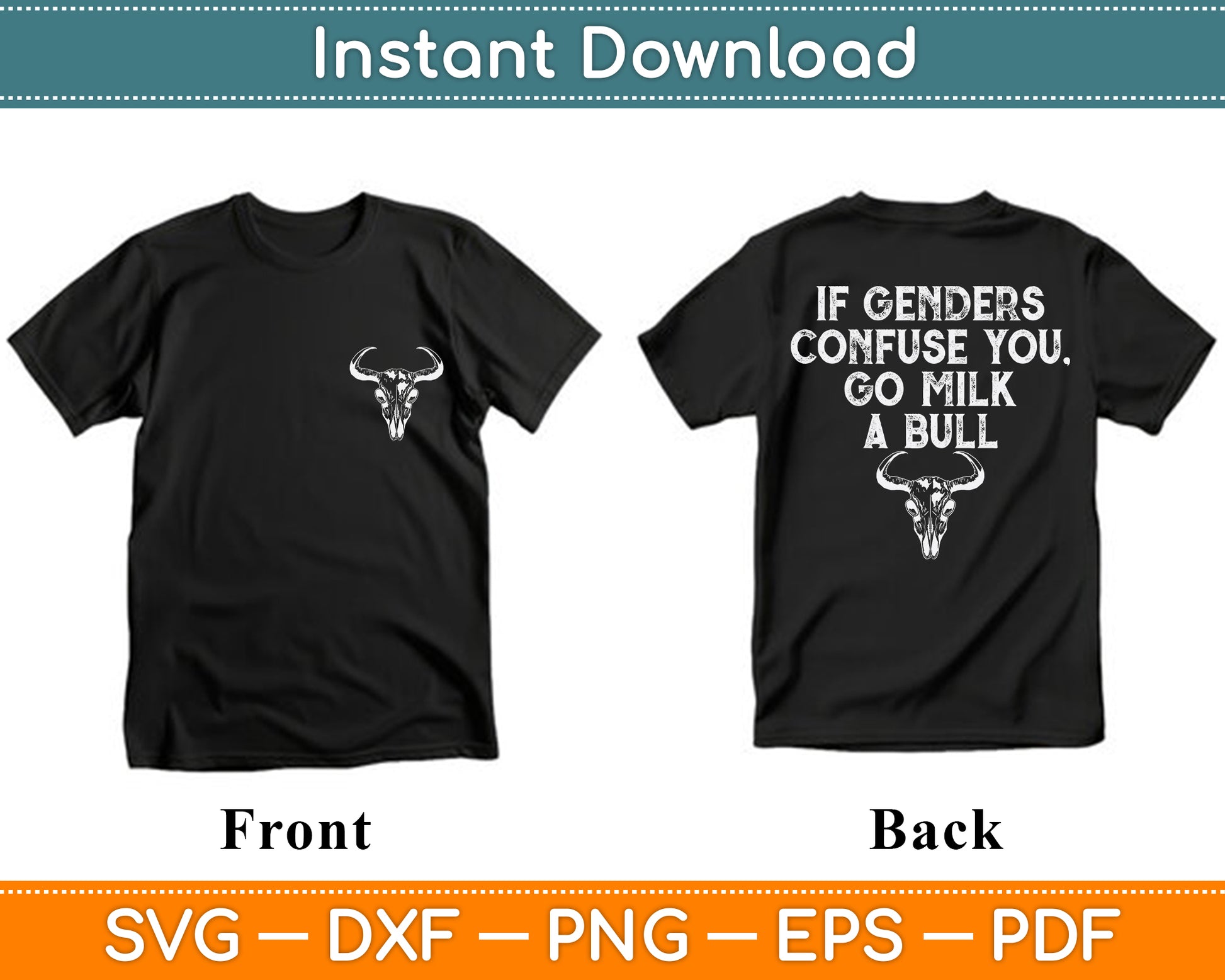 If Genders Confuse You Go Milk A Bull Funny Bull Svg Digital Cutting File