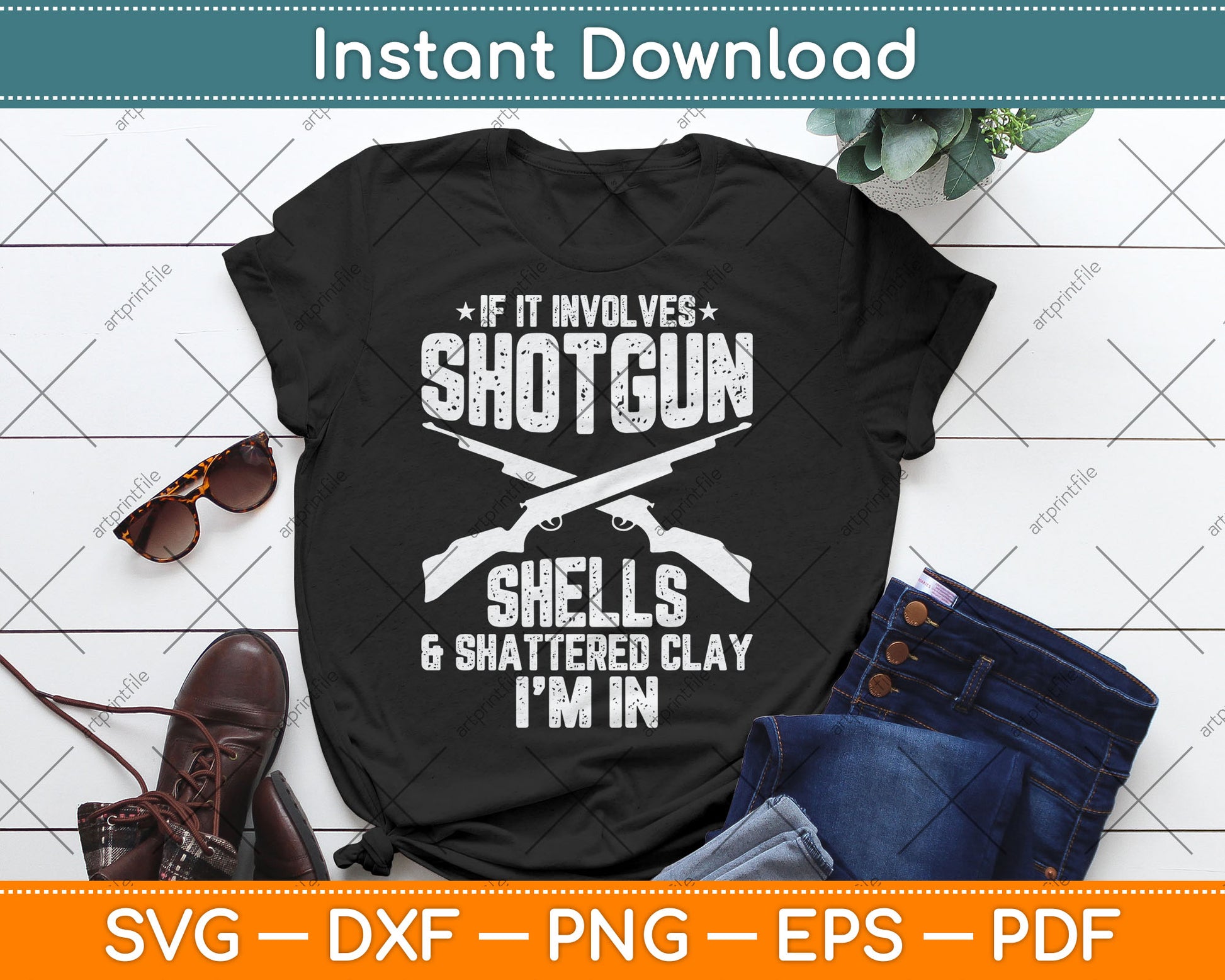 If It Involves Shotgun Shells & Shattered Clay - Trap Skeet Svg Digital Cutting File