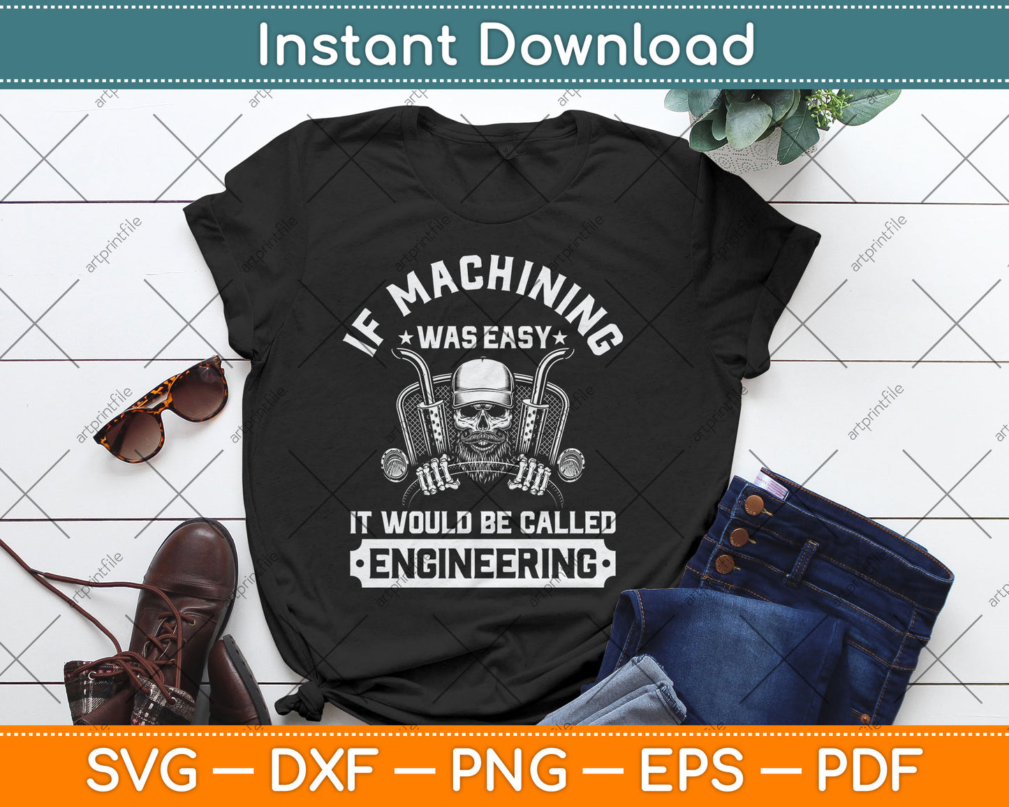 If Machining Was Easy It Would Be Called Engineering Funny Svg Digital Cutting File