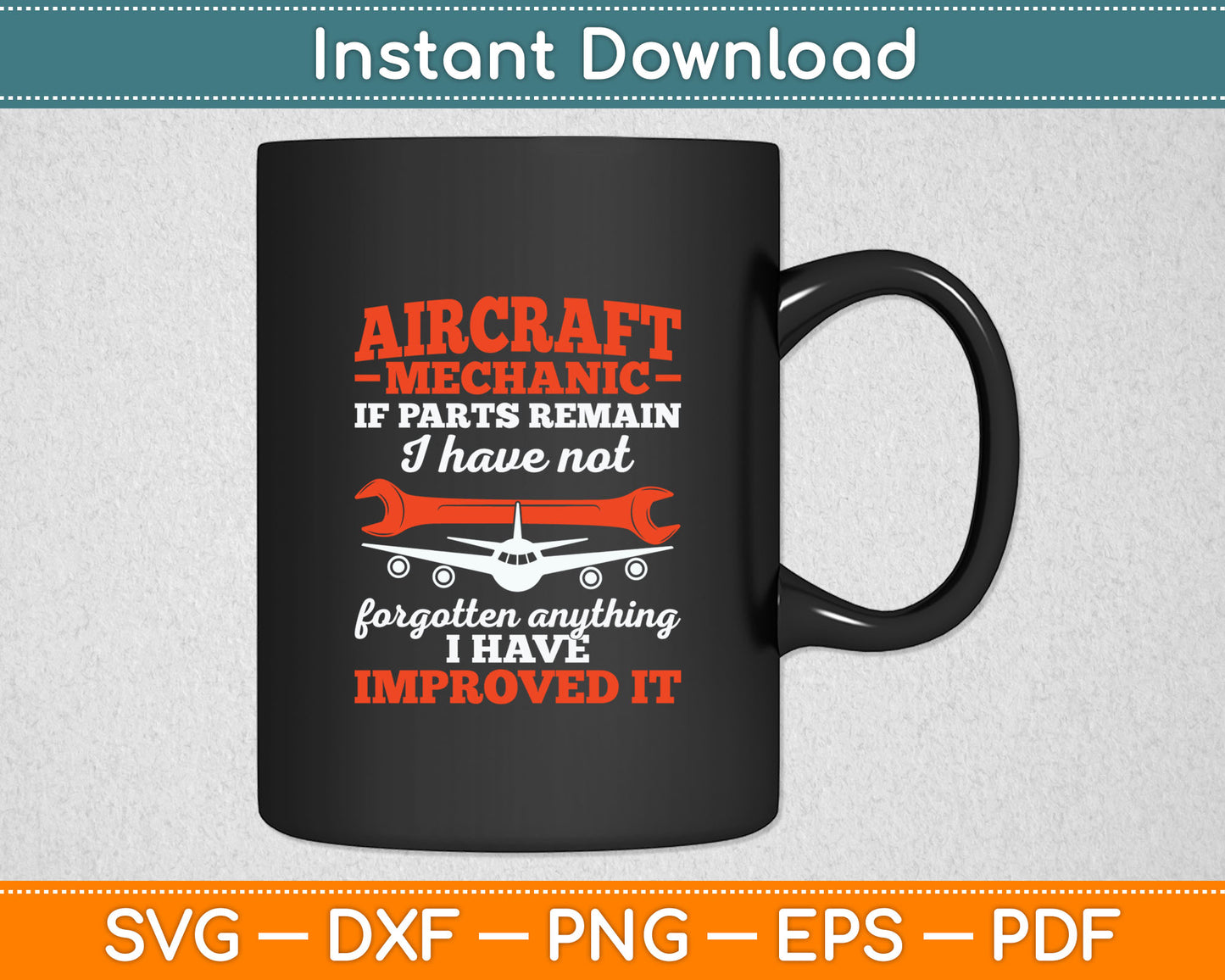 If Parts Remain Improved Aircraft Mechanic Svg Digital Cutting File