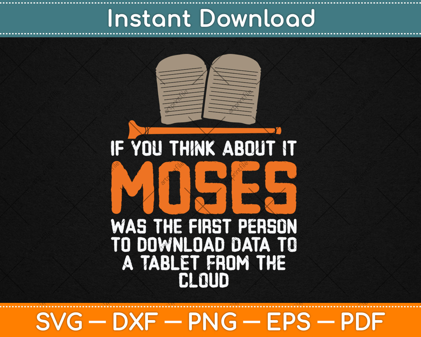 If You Think About It Moses Religious Christian Svg Digital Cutting File
