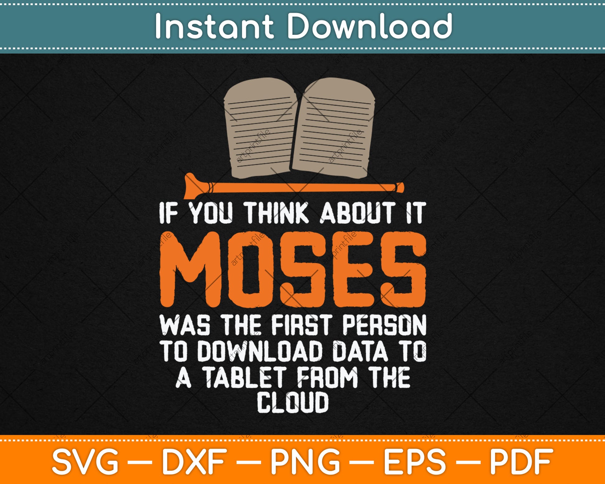 If You Think About It Moses Religious Christian Svg Digital Cutting File