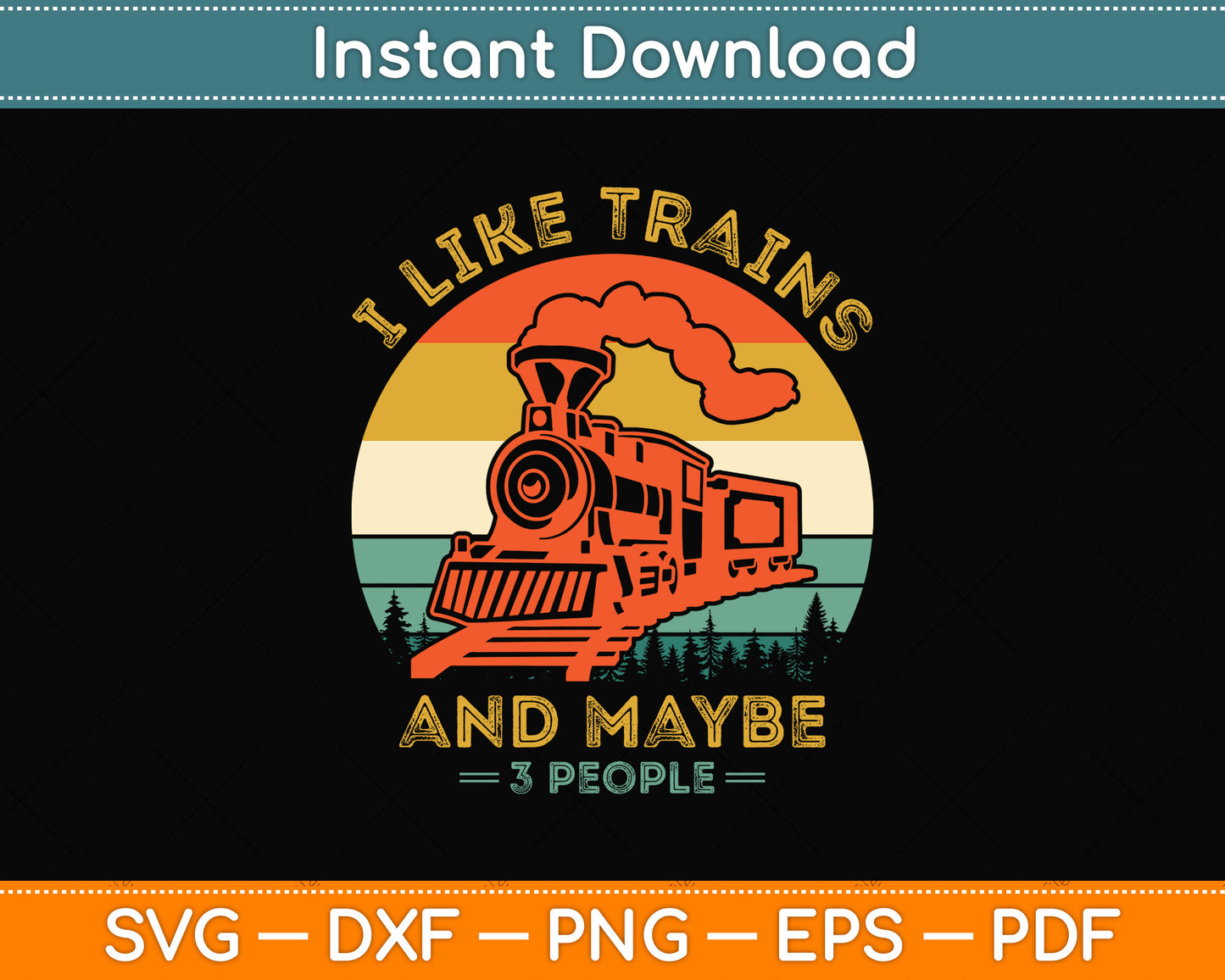 I like Trains Railroad Collector Model Train Funny Svg Png Dxf Digital Cutting File