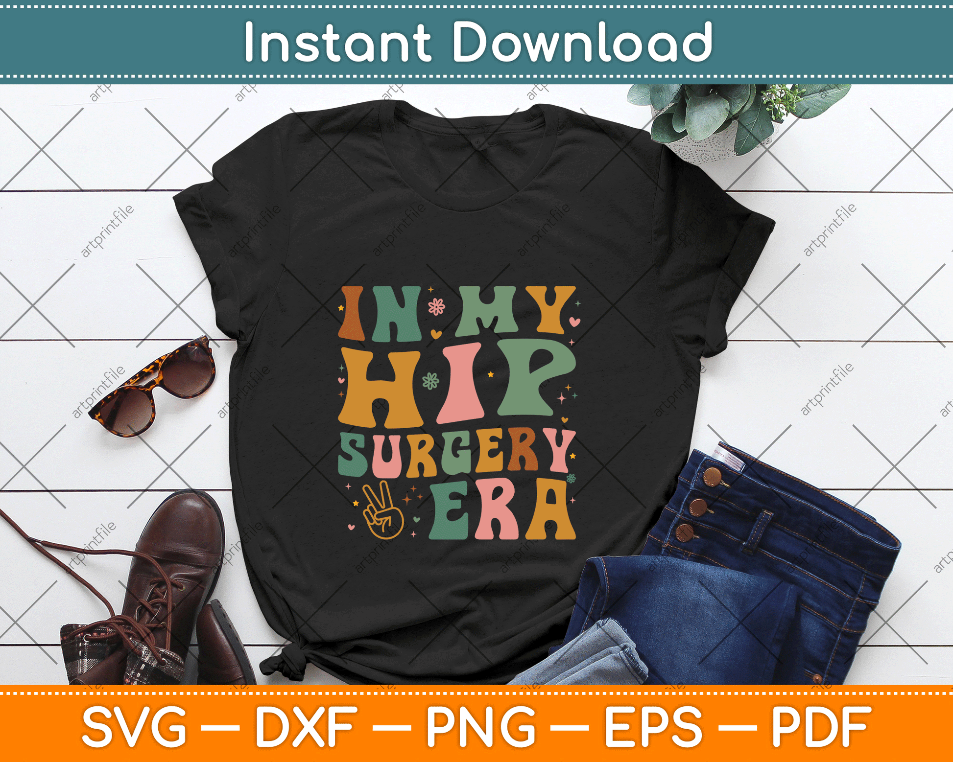 Funny hip surgery SVG cutting file for post-operation recovery shirts and gifts