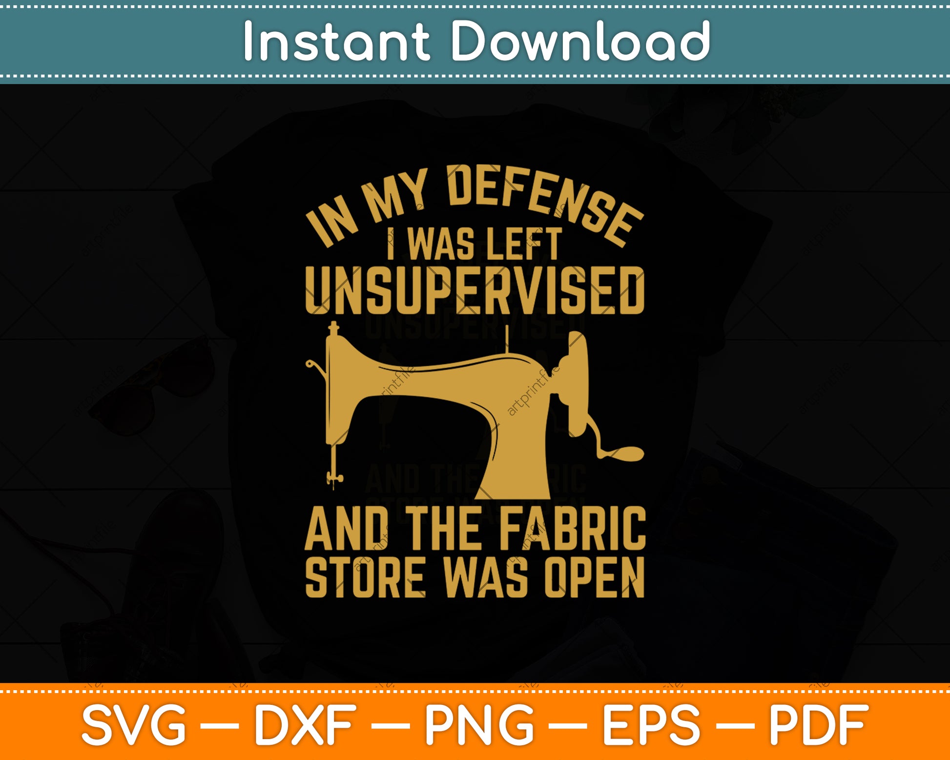 In My Defense I Was Left Unsupervised Fabric Store Open Svg Digital Cutting File