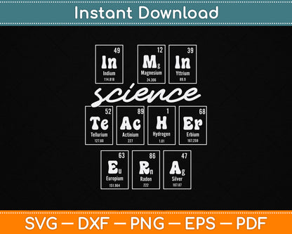 In My Science Teacher Era SVG PNG funny science teacher design for classroom shirts and teacher gifts digital download