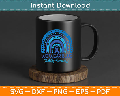 In November We Wear Blue Diabetes Awareness SVG Digital Cutting File