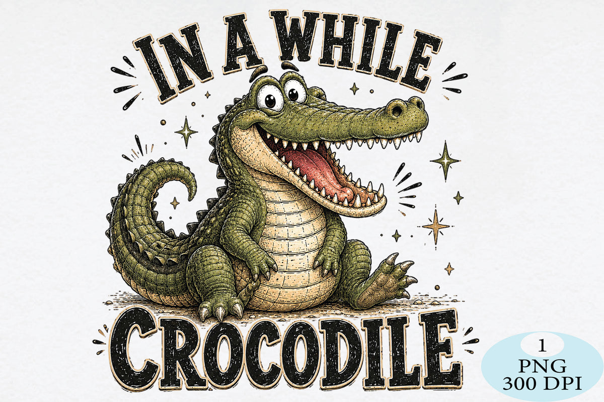 In A While Crocodile Halloween PNG