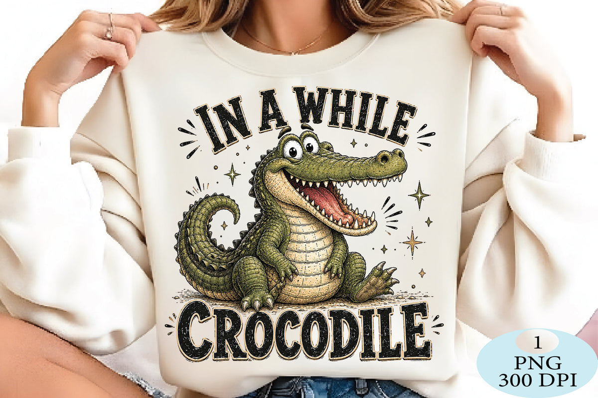 In A While Crocodile Halloween PNG