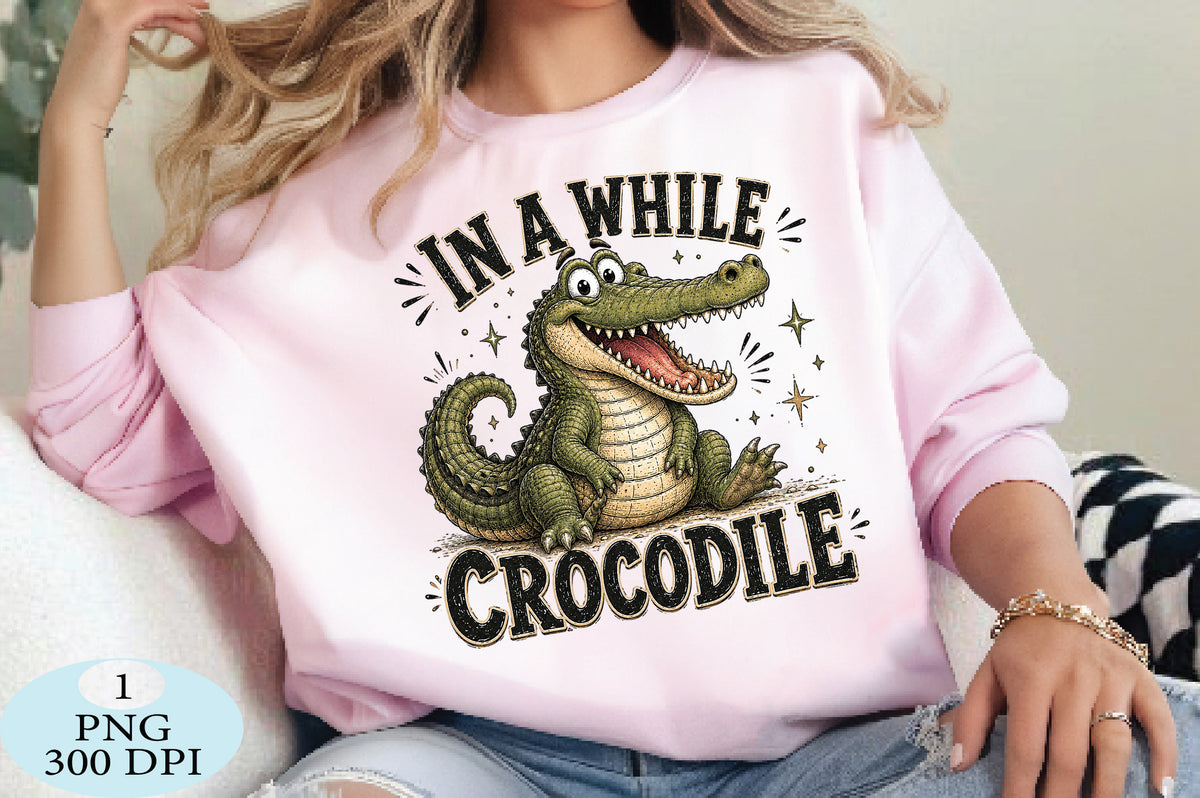 In A While Crocodile Halloween PNG