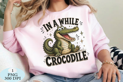 In A While Crocodile Halloween PNG