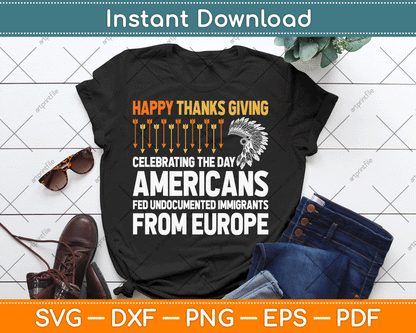 Indigenous People Thanksgiving American Immigrant SVG Digital Cutting File