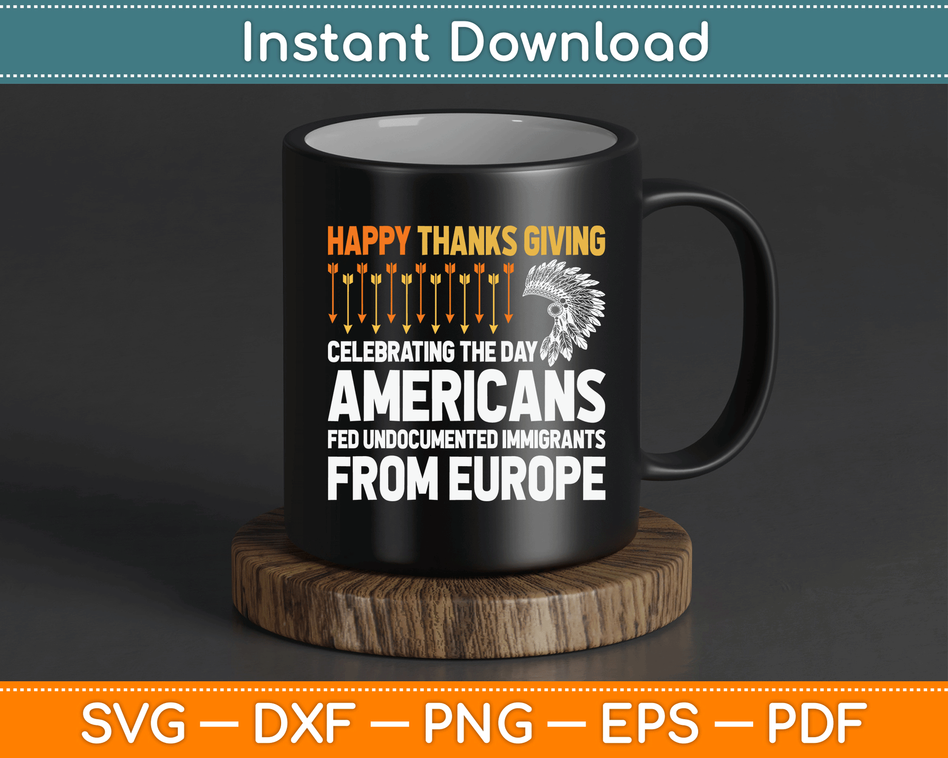 Indigenous People Thanksgiving American Immigrant SVG Digital Cutting File