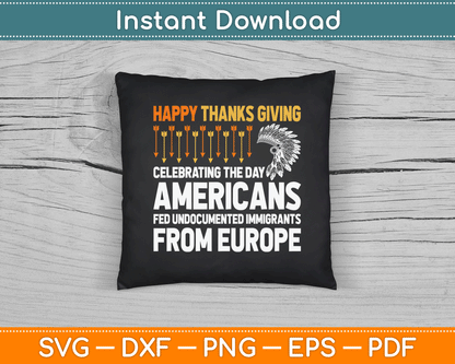 Indigenous People Thanksgiving American Immigrant SVG Digital Cutting File