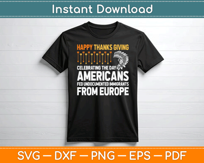 Indigenous People Thanksgiving American Immigrant SVG Digital Cutting File