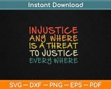 Injustice Anywhere Is A Threat To Justice Everywhere Svg Digital Cutting File