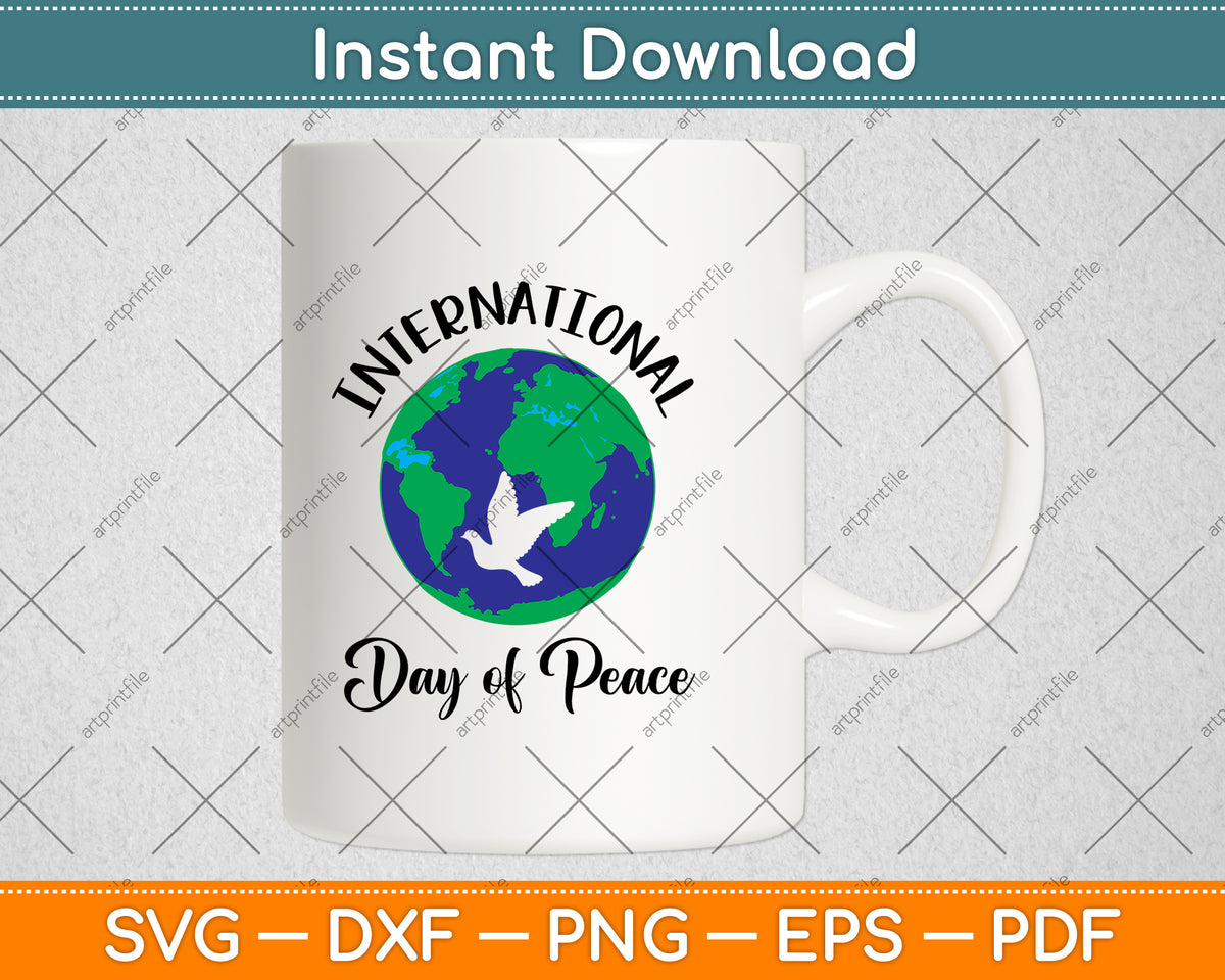 International Day Of Peace Svg Png Dxf Digital Cutting File