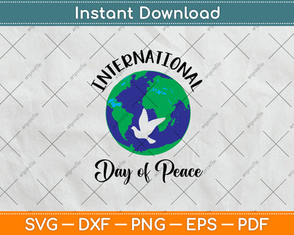 International Day Of Peace Svg Png Dxf Digital Cutting File