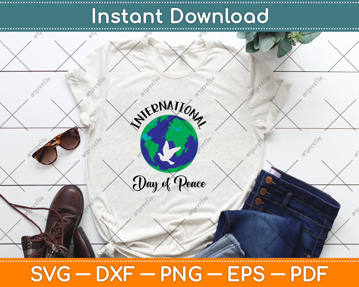 International Day Of Peace Svg Png Dxf Digital Cutting File