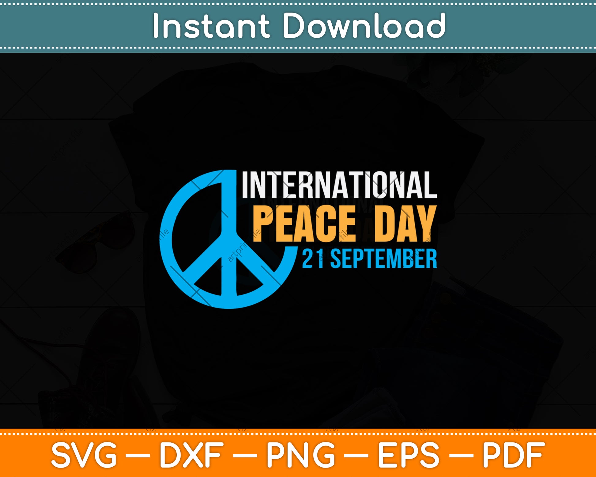 International Peace Day 21 September Svg Png Dxf Digital Cutting File