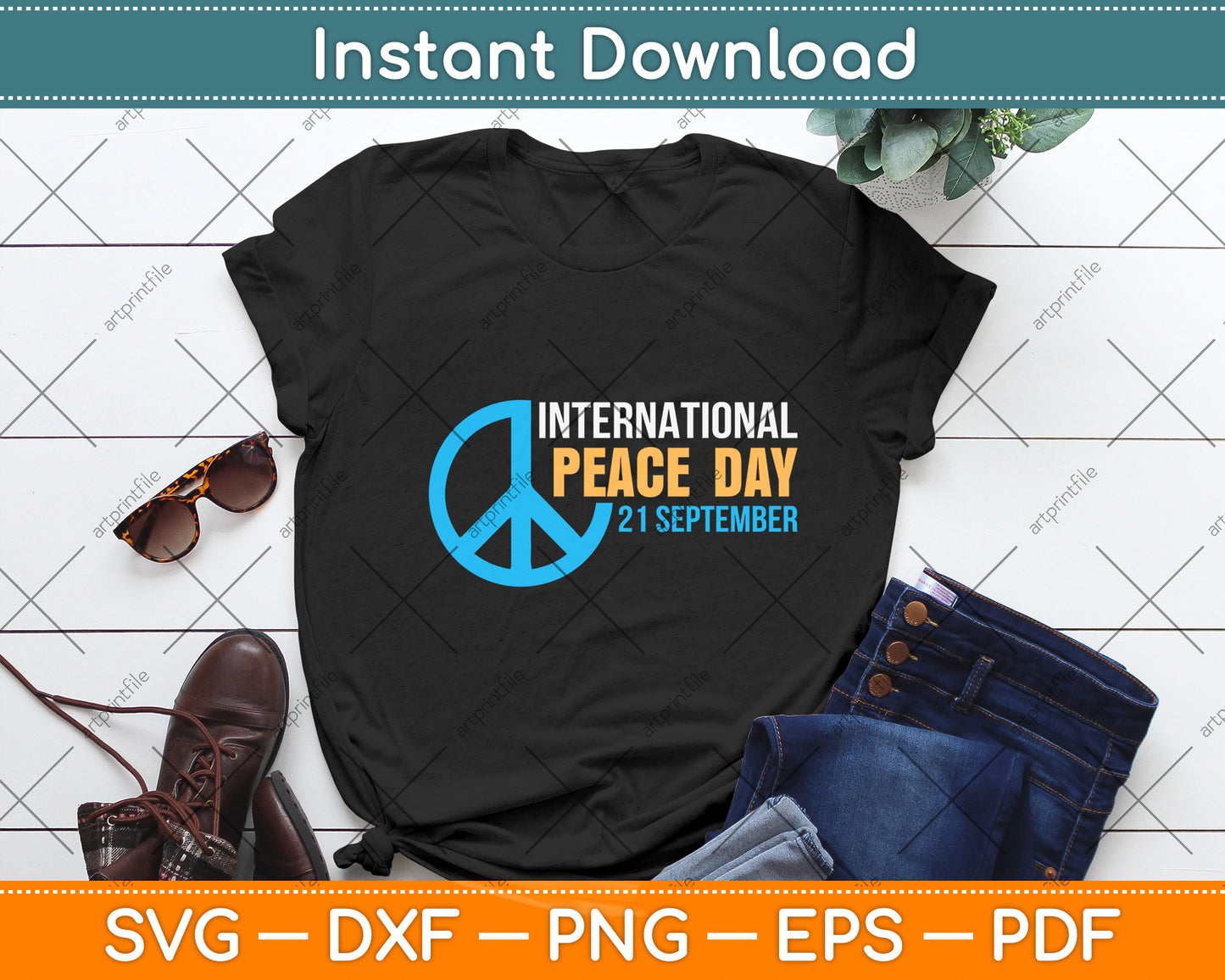 International Peace Day 21 September Svg Png Dxf Digital Cutting File