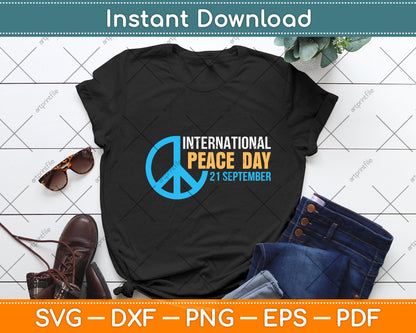 International Peace Day 21 September Svg Png Dxf Digital Cutting File