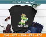 Investigator - Alligator Crime Private Detective Espionage Svg Digital Cutting File