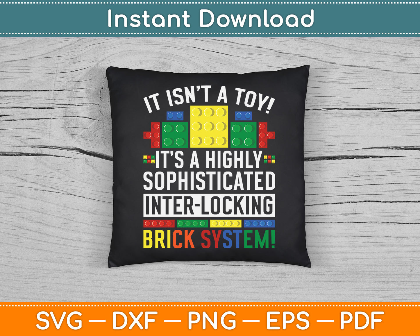 Master Builder Bricks Blocks Play Toys SVG Digital Cutting File