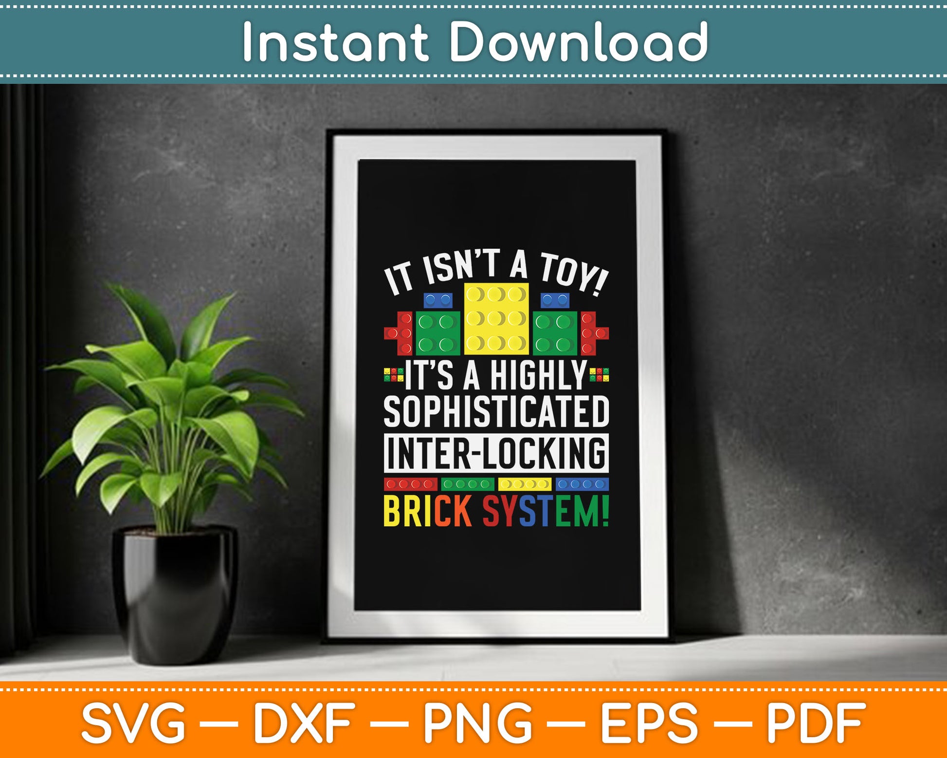 Master Builder Bricks Blocks Play Toys SVG Digital Cutting File