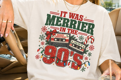 Merry in the 90s Christmas PNG