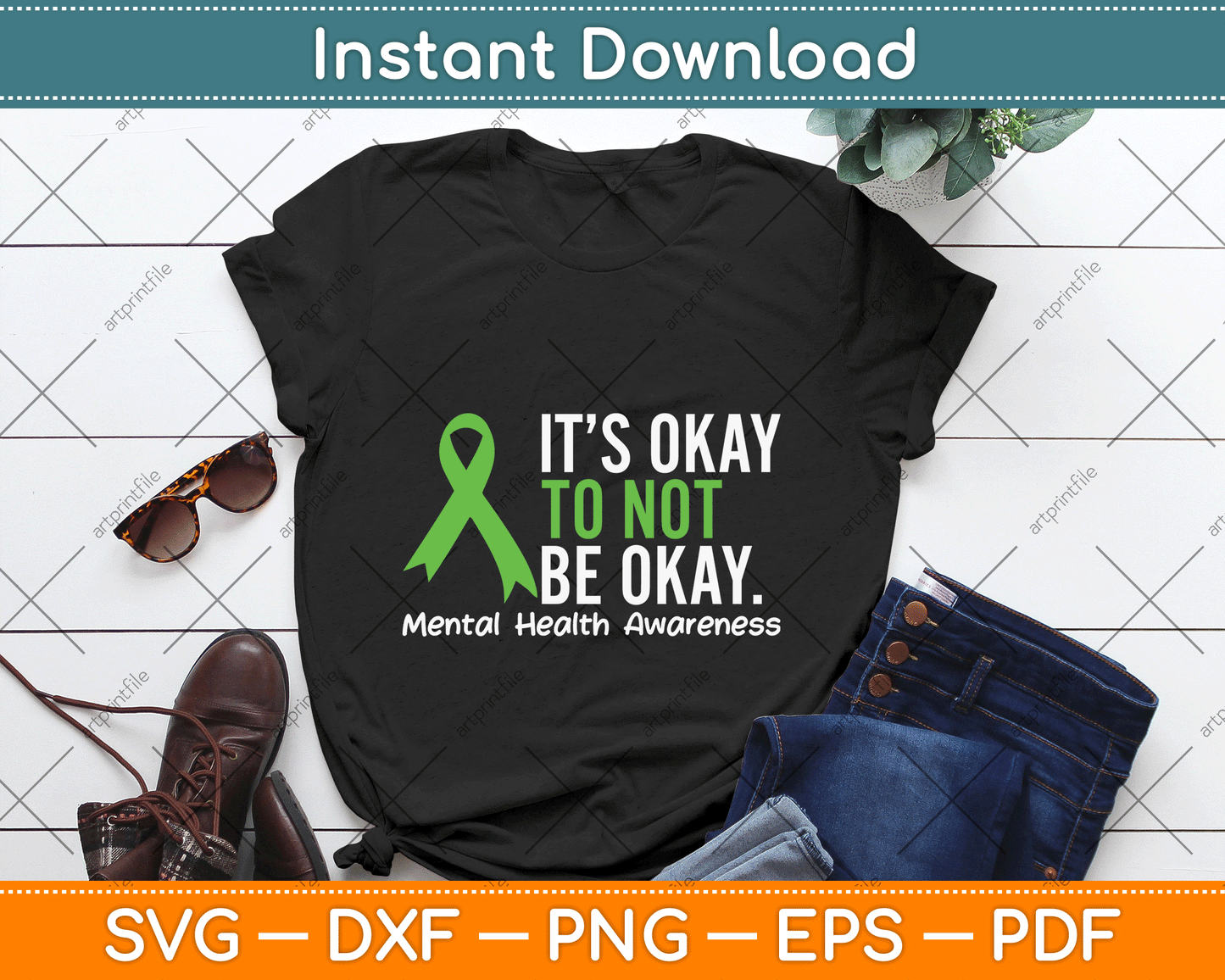 It’s Okay To Be Okay Mental Health Awareness SVG Cutting File