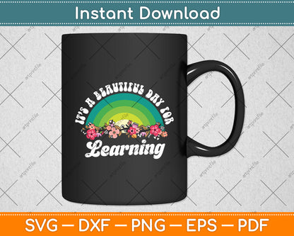It’s A Beautiful Day For Learning Retro Vintage Svg Digital Cutting File