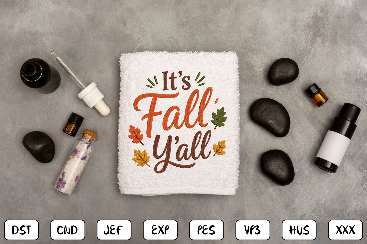 It’s Fall Y’all Embroidery Design, Cute Fall Machine Embroidery Pattern, Autumn Embroidery Design