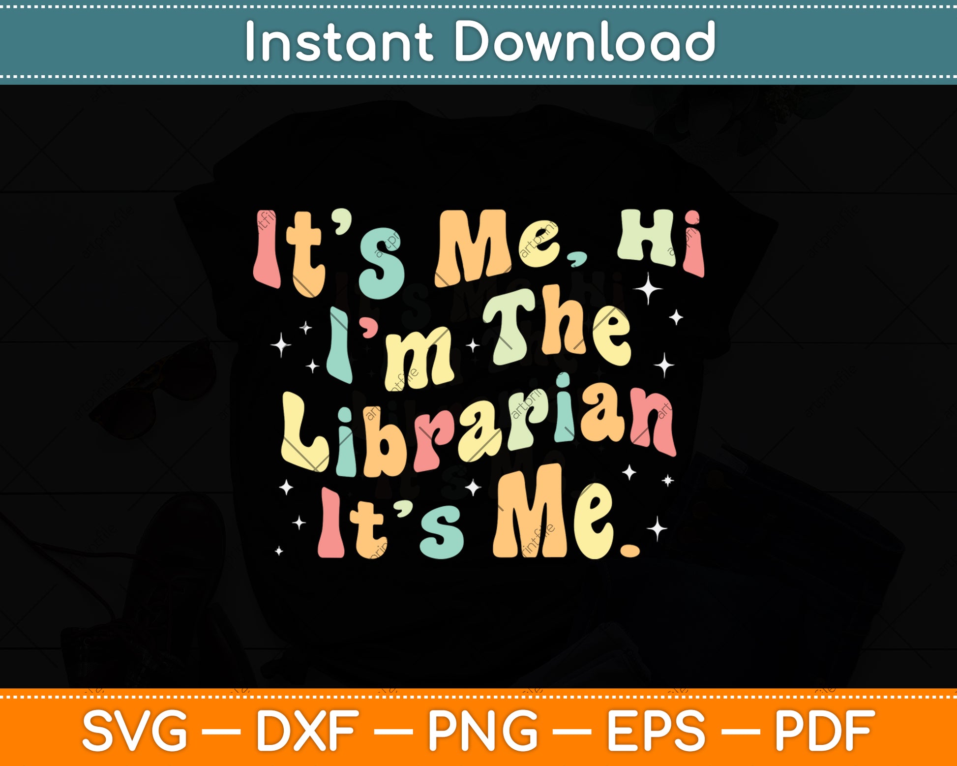 It’s Me Hi I’m The Librarian It’s Me Svg Digital Cricut Cutting File