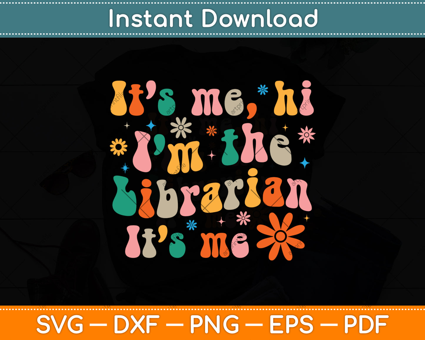 It’s Me Hi I’m The Librarian It’s Me Svg Digital Cutting File