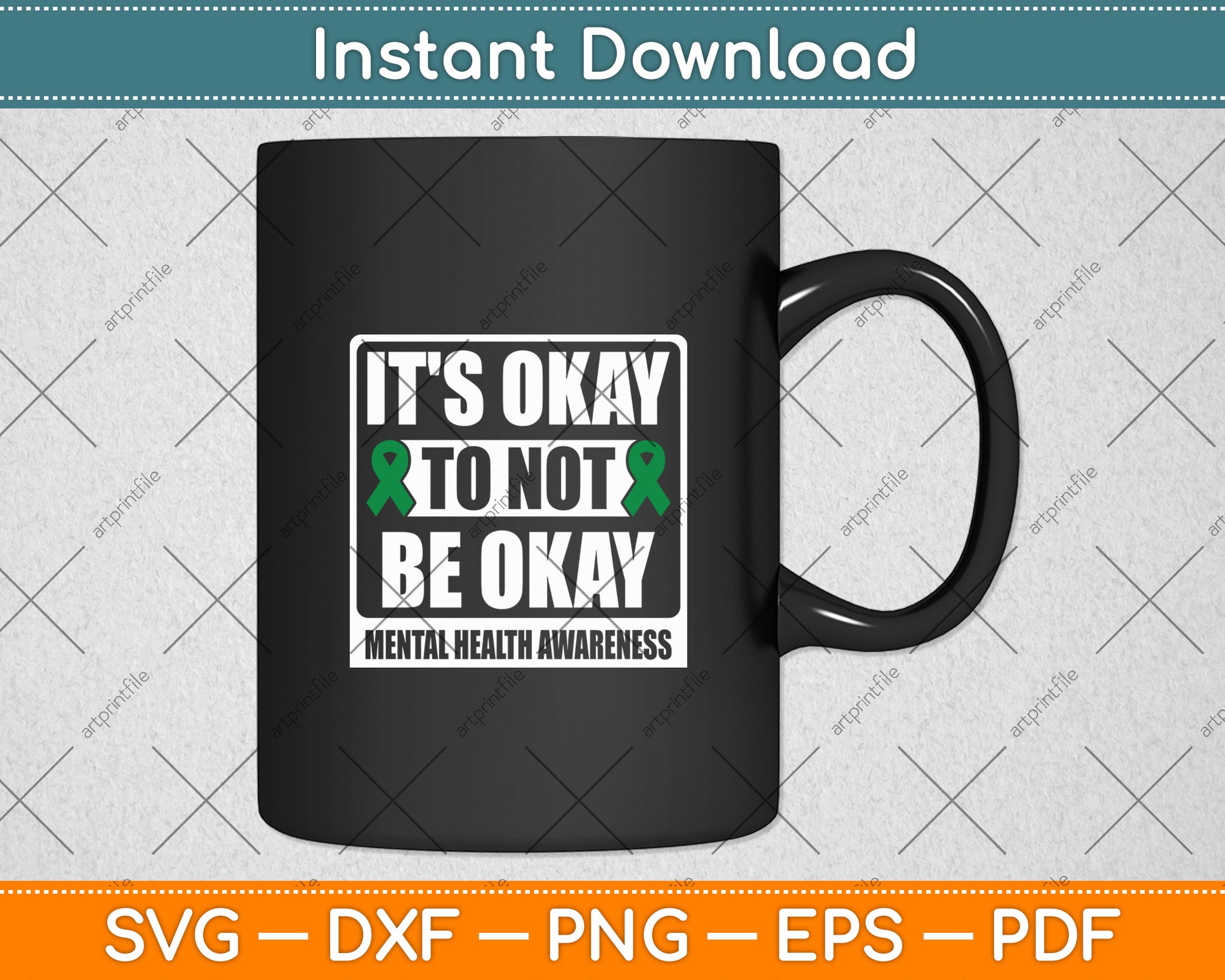 It's Okay To Not Be Okay Human Brain Counselor Therapist Svg Digital Cutting File