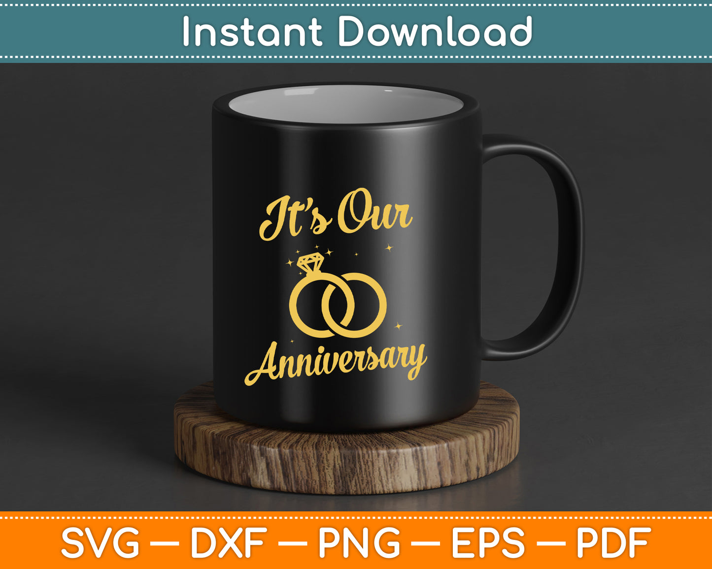 It’s Our Anniversary Married Couple Husband Wife SVG Design