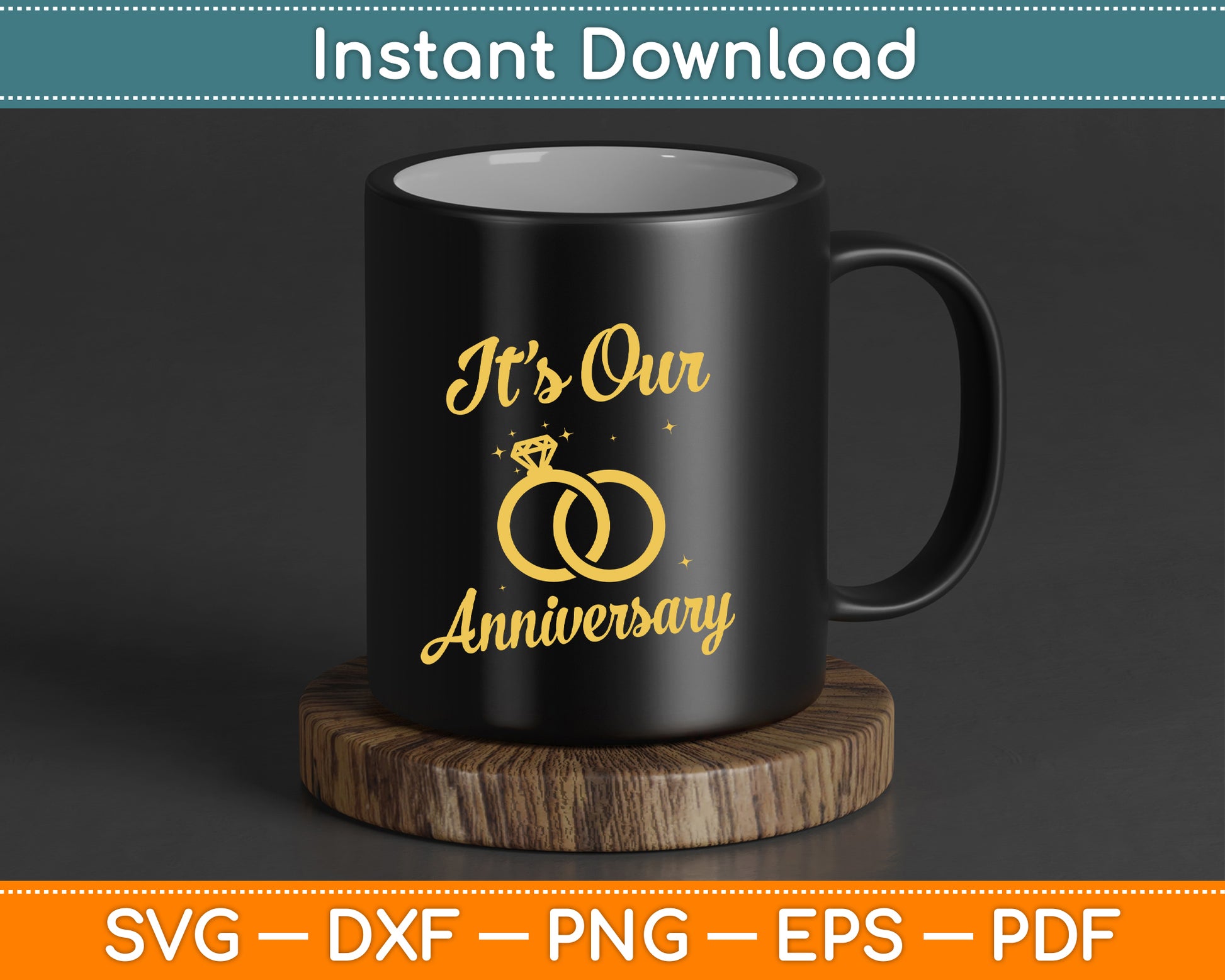 It’s Our Anniversary Married Couple Husband Wife SVG Design