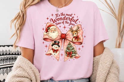 It’s The Most Wonderful Time Of The Year Christmas Bow PNG