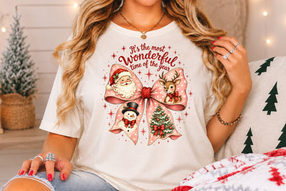 It’s The Most Wonderful Time Of The Year Christmas Bow PNG