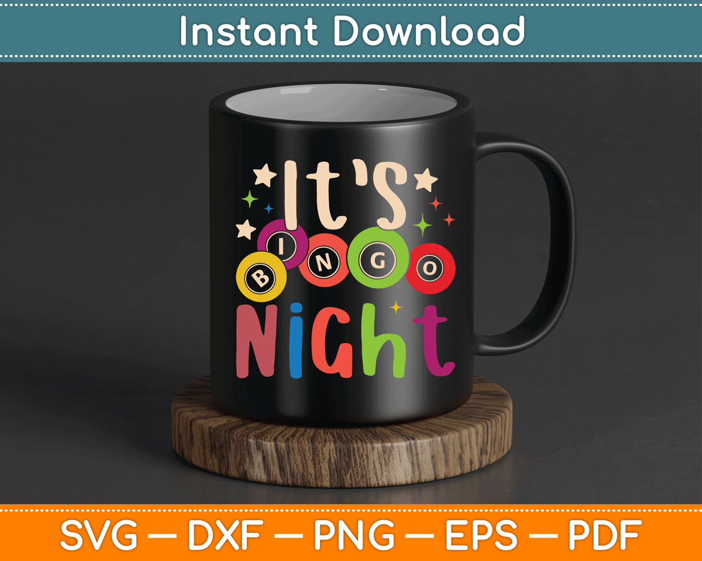 It's Bingo Night Bingo Player Gift Gambling Lottery Bingo SVG Digital Cutting File