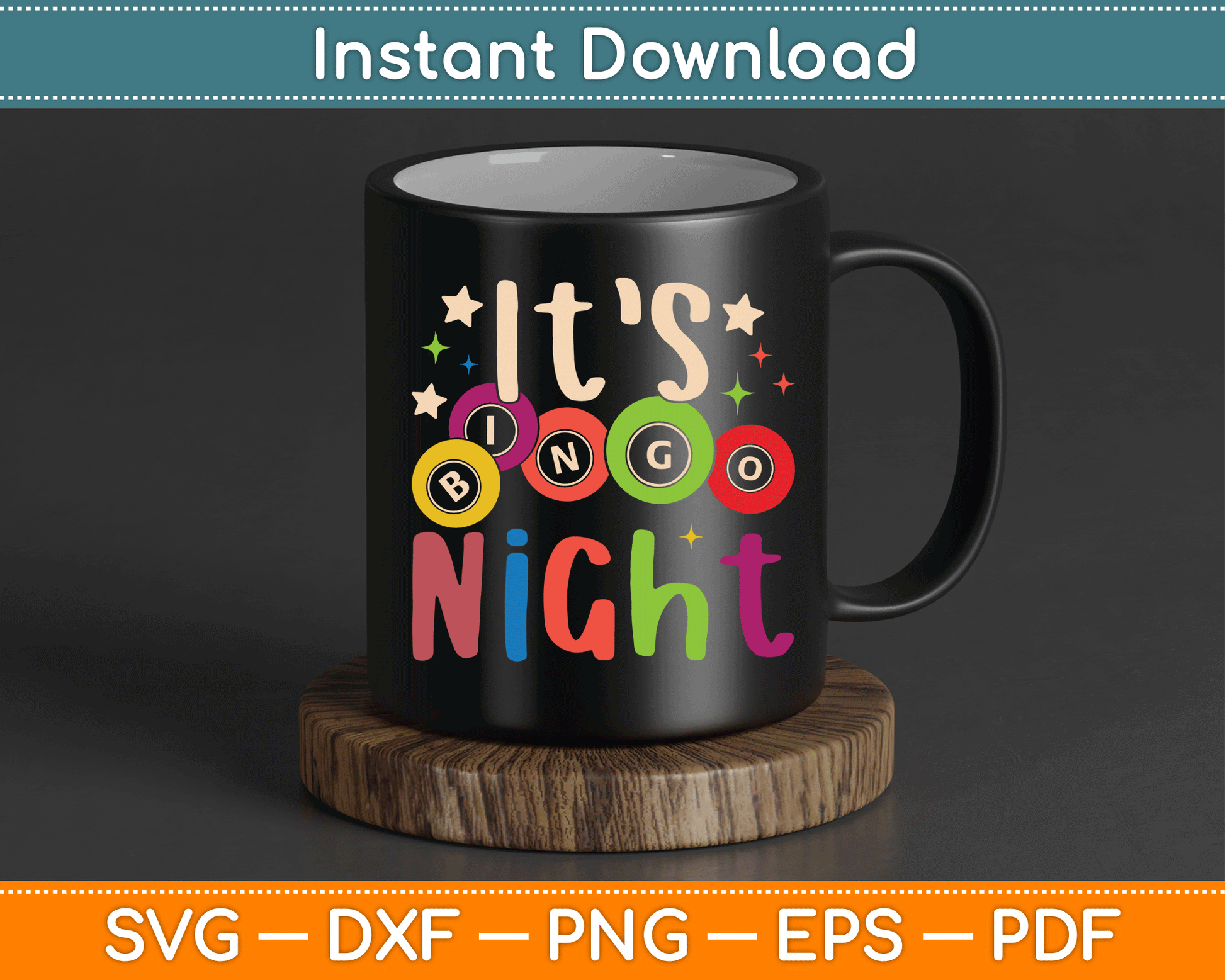 It's Bingo Night Bingo Player Gift Gambling Lottery Bingo SVG Digital Cutting File