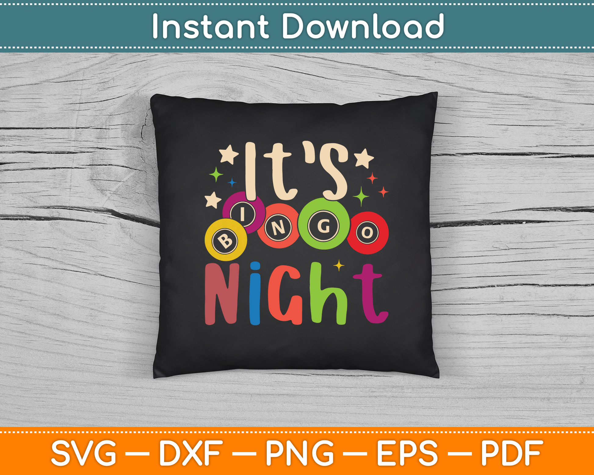 It's Bingo Night Bingo Player Gift Gambling Lottery Bingo SVG Digital Cutting File