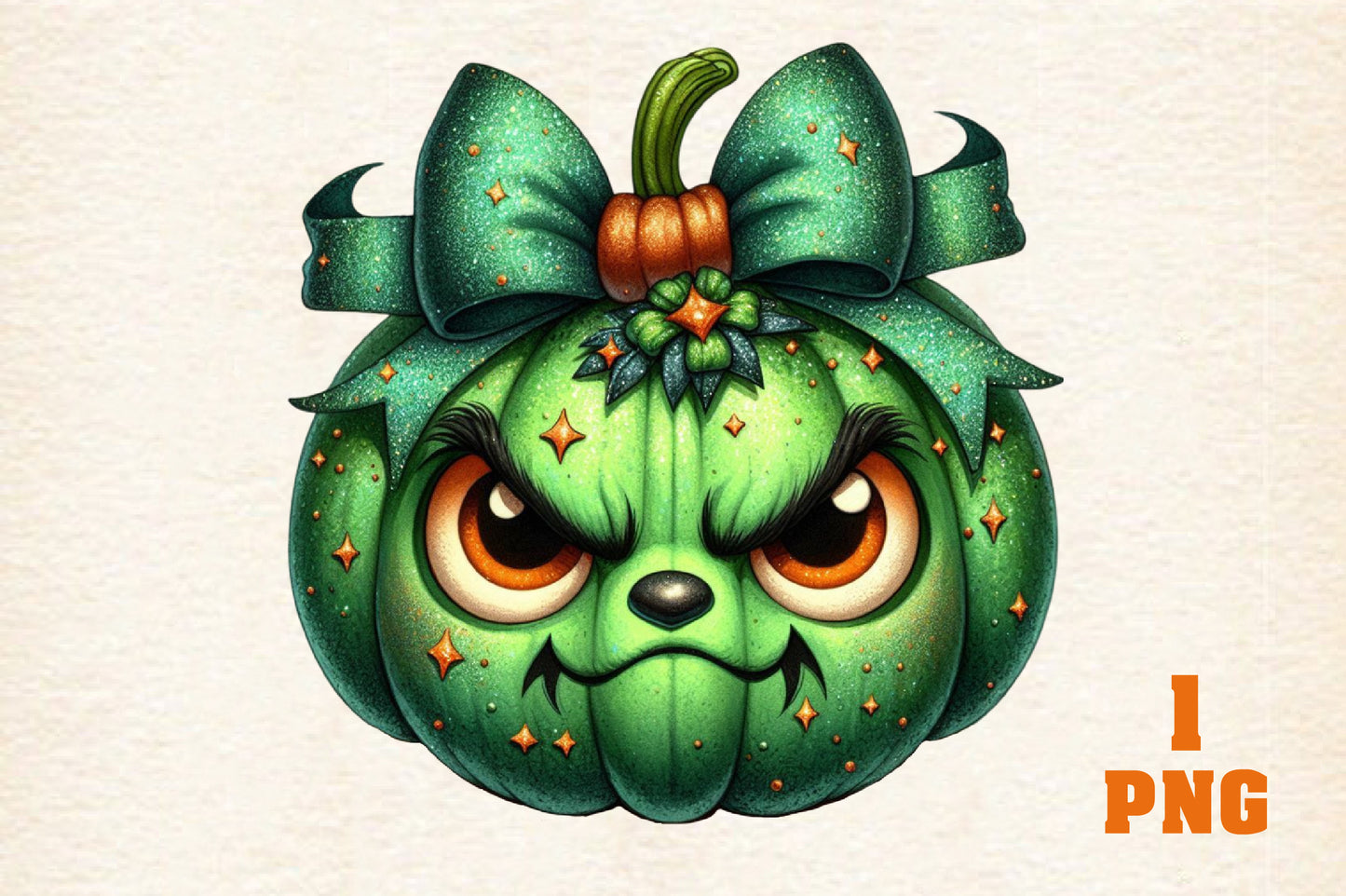 Cute Green Halloween Pumpkin PNG Spooky Pumpkin Clipart