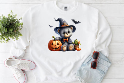 39 Spooky Halloween Teddy Bear PNG Cute Bear Pumpkin Clipart
