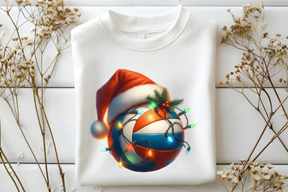 Watercolor Christmas Sports Balls Clipart PNG Bundle | Cute Holiday Basketball, Soccer & Baseball Designs