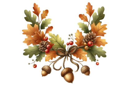 Cozy Fall Autumn Watercolor Clipart PNG Bundle | Fall Clipart, Thanksgiving PNG