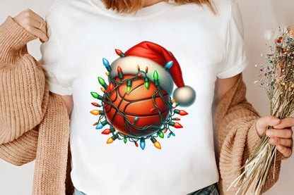 Watercolor Christmas Sports Balls Clipart PNG Bundle | Cute Holiday Basketball, Soccer & Baseball Designs